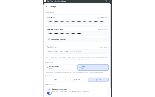 BuyWise - AI Purchase Research Advisor :: AI advisor that researches any retail purchase online or in-store and gives you a Buy / Consider / Skip verdict from real reviews.