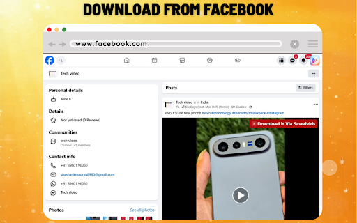 SavedVids - Social Video DownloadHelper :: Save videos, reels, images, and media content from supported social platforms with one click.