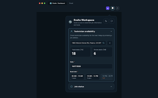Ensite Workspace :: Extension to track and create jobs.