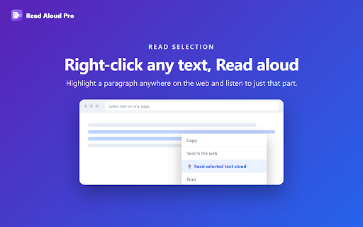 Read Aloud Pro: Text to Speech Reader :: Text to speech for articles, selectable PDFs, emails, and selected text. Read aloud in natural voices with no length cap on Pro.