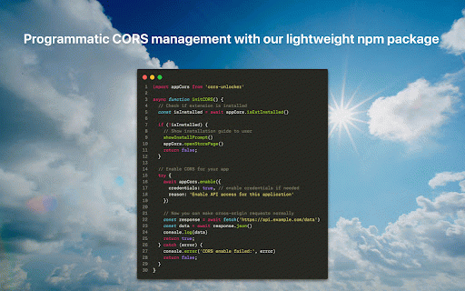 CORS Unlocker :: Grant cross-origin request permissions for websites and open doors to boundless potential