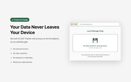 AI CO2 Tracker :: Track the CO2 footprint of your AI conversations. Privacy-first: all data stays on your device.