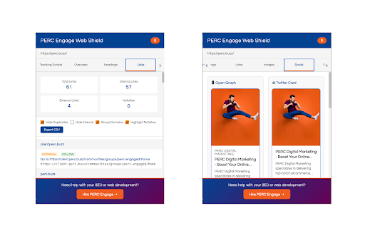 PERC Engage Web Shield :: Track, analyze, and block tracking scripts on web pages