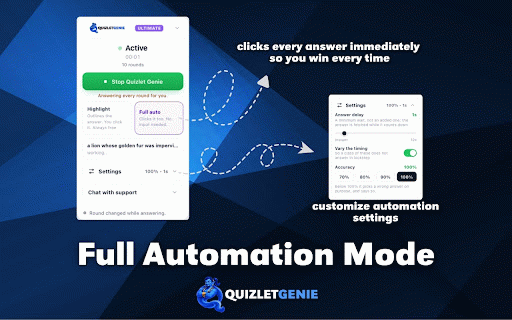 Quizlet Genie - Quizlet Hack for Live Answers :: The Quizlet hack for Live rounds: finds the correct answer, highlights it, or clicks it for you. Set your own accuracy and speed.