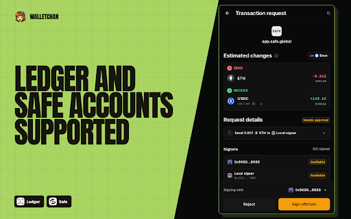 WalletChan - Web3 Wallet :: Self-custodial Web3 wallet for Ethereum and EVM. Swap, Bridge, and Sign clearly.