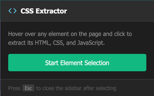 CSS Extractor — Extract CSS from Any Website :: Instantly extract clean, ready-to-use CSS for any element on any webpage. Stop digging through stylesheets manually.
