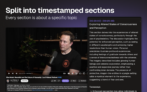 Awesum: AI YouTube video summaries :: Save time on long videos and extract key ideas instantly. AI YouTube video summaries made in seconds.