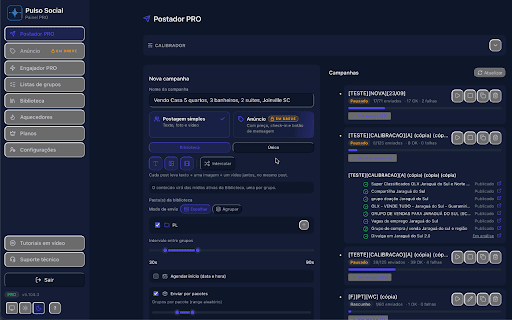 Pulso Social: Engajador Automático para Facebook :: Like e comentários automáticos em grupos do Facebook