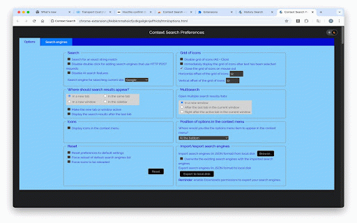Context Search :: Searches the selected text using a search engine or AI prompt from your custom list of search engines and AI prompts.