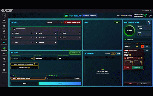 FUT ISLAND - FC 27 Sniping Bot & Autobuyer | EAFC 27 FUT :: FUT ISLAND is FC 27 Sniping Bot & Autobuyer build in a Chrome extension to make EA FC 27 trading faster, smarter and more profitable