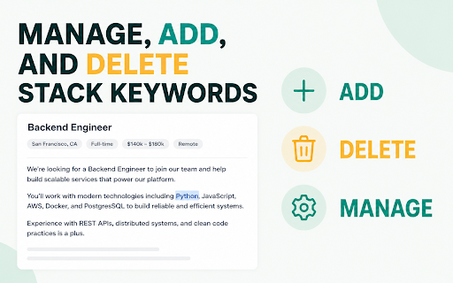 Stack Highlighter :: Highlight job-search keywords by category on the current page.
