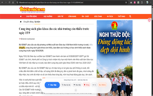 Đọc Cùng Bé — Đọc to & tô sáng tiếng Việt cho bé :: Hỗ trợ bé khó đọc và trẻ nhỏ tập đọc: đọc to nội dung trang web tiếng Việt và tô sáng từng tiếng như karaoke.
