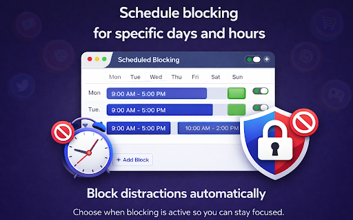 Blockito :: Block distracting websites and stay focused. Simple, effective, no bypass.