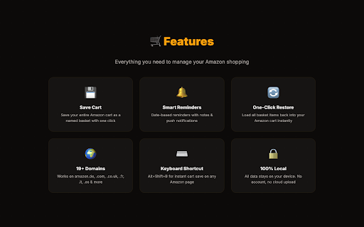 Basket Manager – Cart Saver & Reminder :: Save your Amazon cart as a basket, set reminders, and buy at the right time. Never miss a deal.