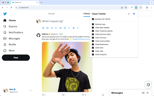 Clean Twitter :: Clean up some annoying elements on Twitter and make your Twitter experience cleaner