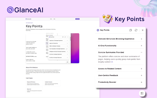 GlanceAI :: Chrome Extension for enhancing your browsing experience with AI