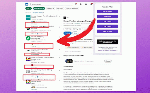 Fresh Job Filter :: Filter jobs by most recent postings