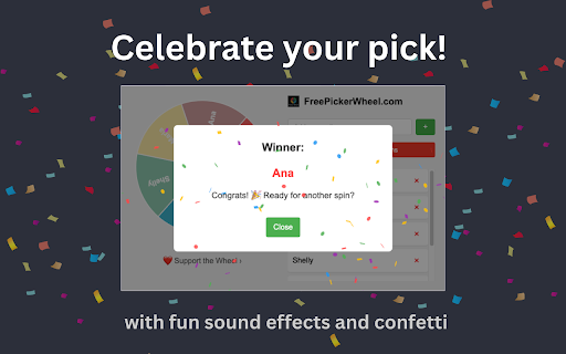 Free Picker Wheel :: A colorful decision-making wheel you can customize on the fly. Just spin and let the picker decide for you.