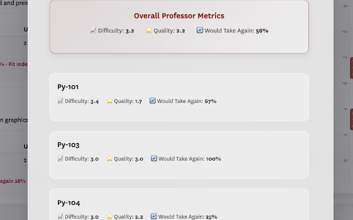 RegPlus :: Enhance USC WebReg with RateMyProfessors ratings, student reviews, course search, and ICS calendar export.