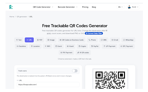 ForQRCode - Free QR Code Generator :: Create QR codes from the toolbar or right-click menu, then download PNG or SVG.