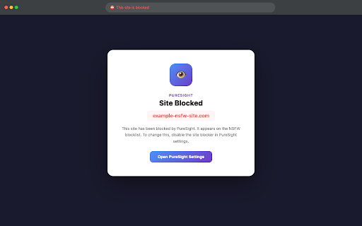 PureSight :: Blocks NSFW sites and filters immodest images using AI gender detection, skin analysis, and keyword heuristics. Free + Pro.