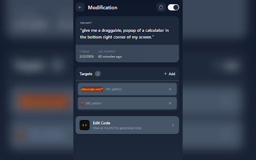 Modify - AI-Powered Website Modifier :: Customize any website with AI. Remove ads, change colors, transform elements - just describe it. No coding required.