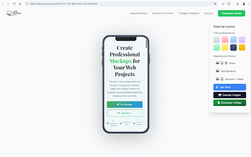 Web Mockup Pro :: Generate full-page captures of websites in desktop, tablet, and mobile resolutions, and view them mocked up on WebMockup.pro.