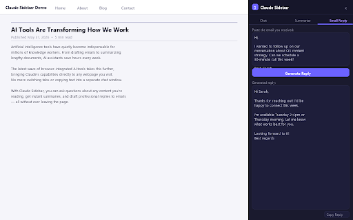 Claude Sidebar :: Claude AI sidebar for any webpage