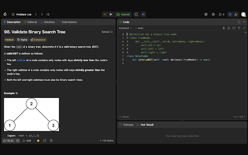 LeetBlur: Blur & Redo LeetCode Solutions :: Blur your saved LeetCode solution so you can redo the problem spoiler-free. Peek or reset to a clean slate in one click.