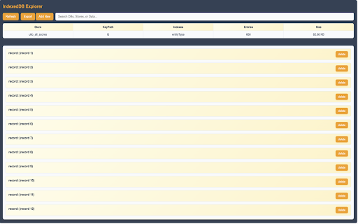IndexedDB Explorer :: Explore and manage IndexedDB databases in your browser