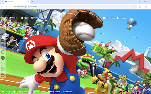 Super Mario Wallpaper :: Super Mario Run Wallpaper turn new tab to HD Super Mario Bros background. Custom Super Mario wallpaper theme for game fans.