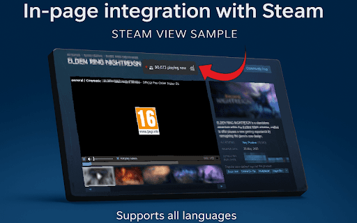 SteamPulse: Live Player Count & Trends :: Check live player count and trends on any Steam game page. Real-time stats and historical charts seamlessly integrated.