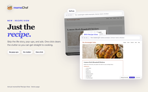 momoChef: Recipe Clipper :: Save recipes from websites and social posts to your momoChef recipe library.