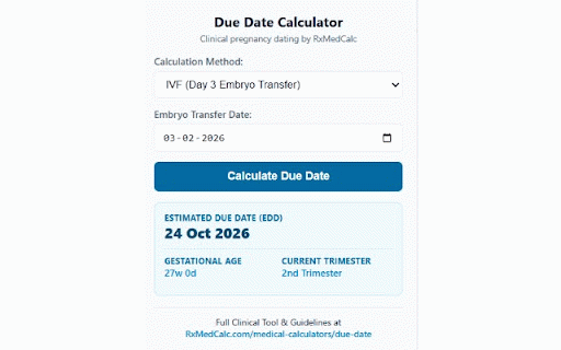Pregnancy Due Date & Gestational Age Calculator :: Calculate accurate pregnancy due dates, current gestational age, and trimesters using LMP, Conception, or IVF dates.