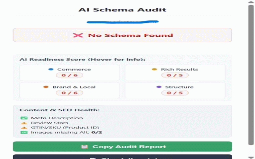 AI & Schema Auditor: SEO & JSON-LD Checker :: Instant SEO audit: Check JSON-LD Schema, Microdata, and verify site readiness for AI Agents (llms.txt).
