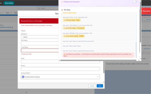 AI TestGenie - Salesforce :: Professional AI-powered test recorder