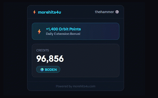 MoreHits4U — Traffic Dashboard :: Live credits, Orbit rank, Jackpot alerts — your morehits4u companion.
