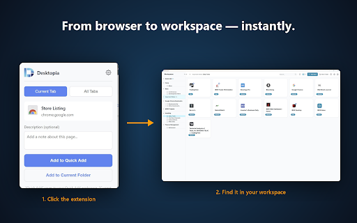 Desktopia - Quick Add :: Save websites to Desktopia with one click