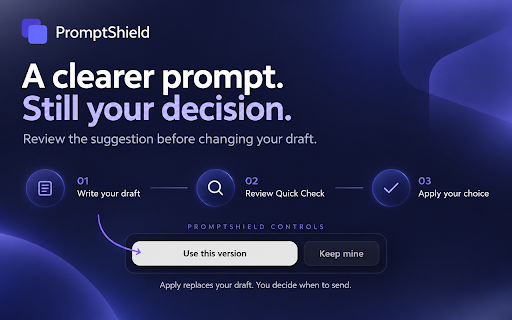 PromptShield - AI Prompt Optimizer :: Improve your prompts across 7 popular AI chats before you send.