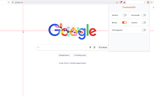 Frontend360: Precision Made Easy for Developers and Designers :: Complete toolkit for frontend development. Customizable grids, mouse tracking, click-to-place lines, on hover CSS inspector.