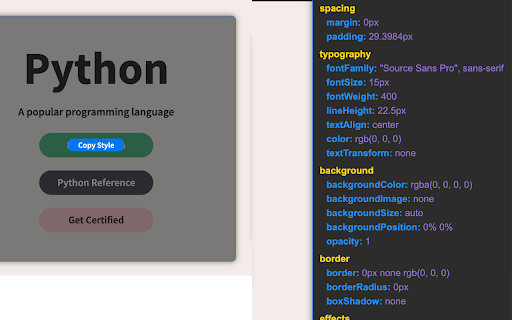 CopyCSS - One-click style copying for developers. :: Instantly capture and copy CSS styles on hover. Perfect for quick styling, debugging, and workflow efficiency.