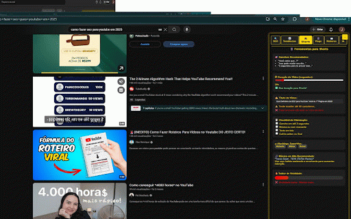 Zbee - SEO Analyzer for YouTube :: Mostra um painel SEO com volume, concorrência e score nas buscas do YouTube.