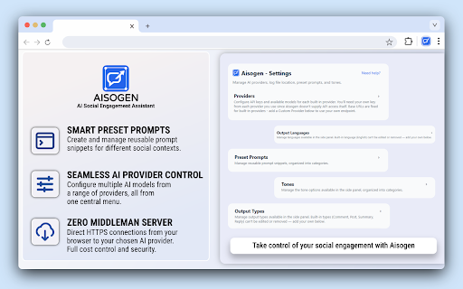 Aisogen - AI Social Engagement Assistant :: Generate AI-powered comments and replies for social media captions