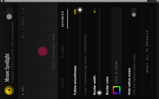 Mouse Spotlight — Cursor Highlighter for Screen Recording :: Highlight your mouse cursor with customizable colors, size, and effects. Perfect for tutorials, demos, and screen recordings.