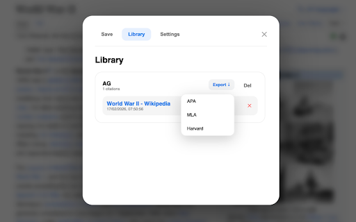 Quick Cite – One-Click Referencing :: Quick Cite lets you instantly save and organize webpages for future citations and assignments.