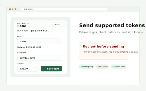 Bull Wallet :: Non-custodial Bull Wallet browser extension.