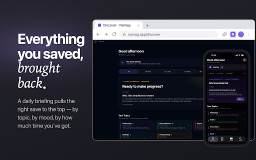Namag :: Save and organize your web content