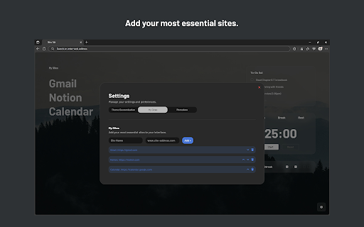 NuTab :: Replaces the default Chrome new tab page with a sleek, custom dashboard.