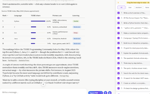 Claude Chat Export — Save to PDF, MD & More :: Export Claude chats to PDF, Markdown, Text, CSV... Free and fully customizable. Supports code, math & artifacts.