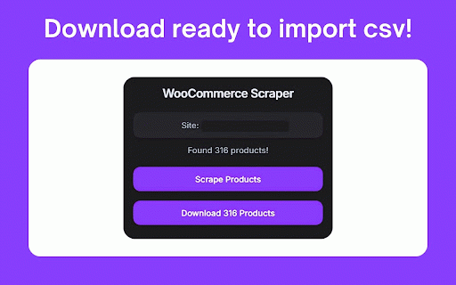 WooCommerce Product Scraper :: Scrapes WooCommerce product data and exports it as CSV